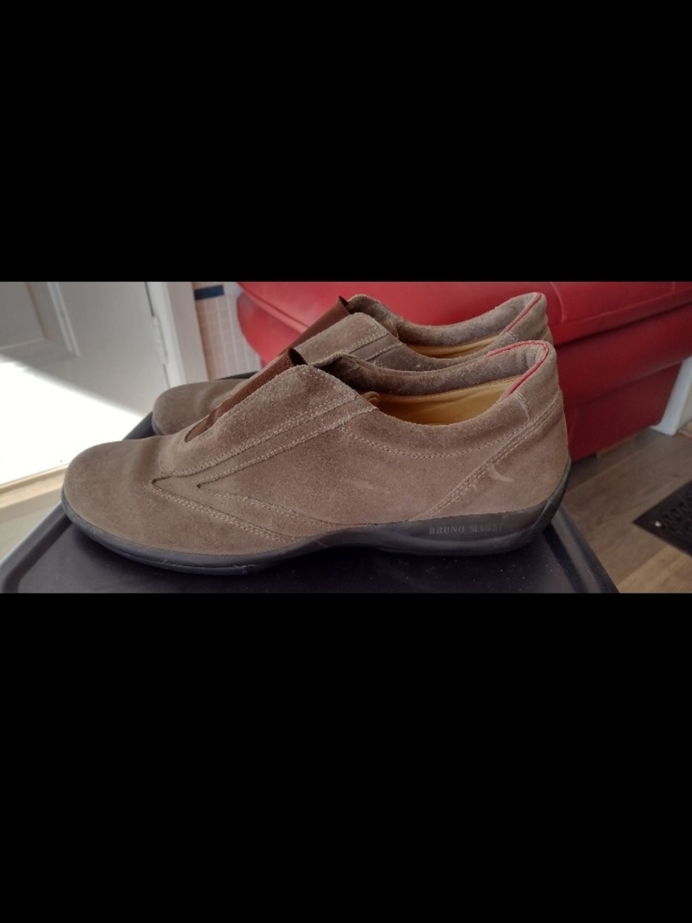 Bruno Magli Men's Brown Suede Slip-On Loafers
